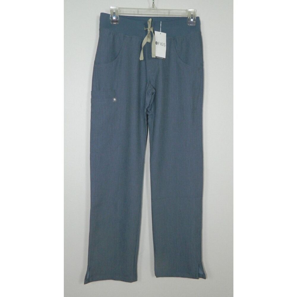 FIGS Scrubs Pants Cargo Size 2X-Small‎ Blue Heather Denim